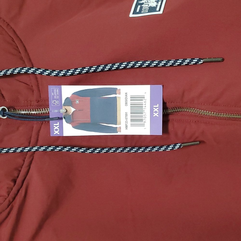 Hurley Men's XXL Red and Blue Pullover Hoodie - Picture 2 of 3